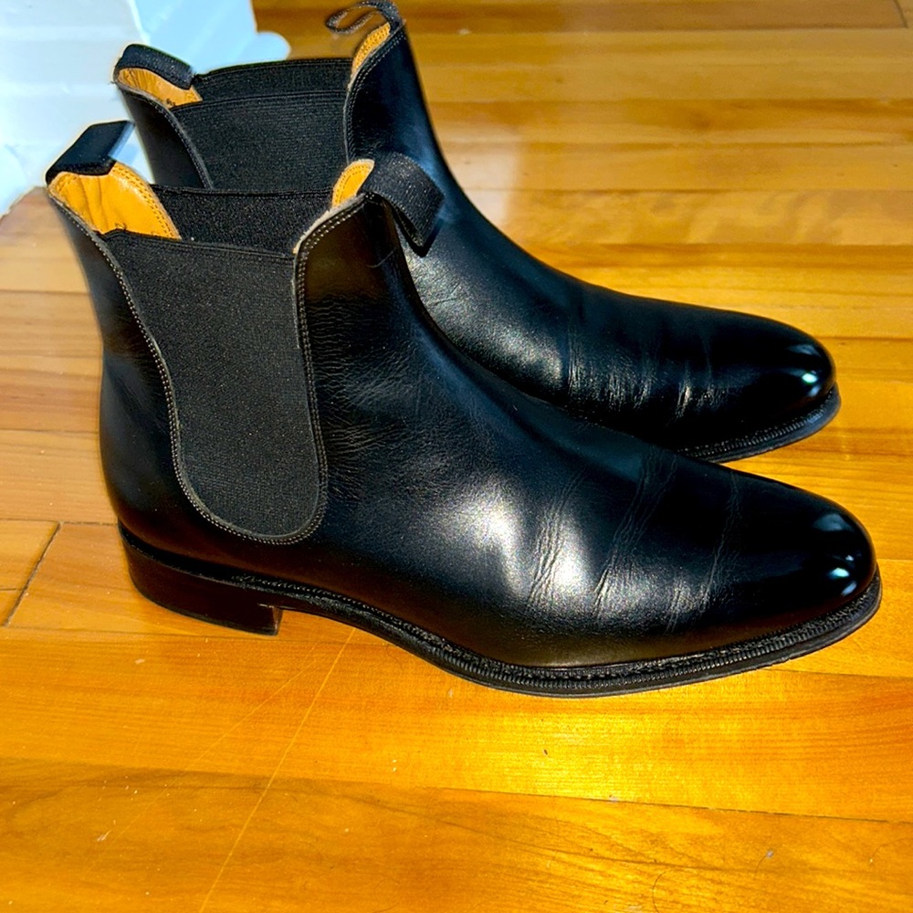 Meermin men black Chelsea boots size UK7/US8